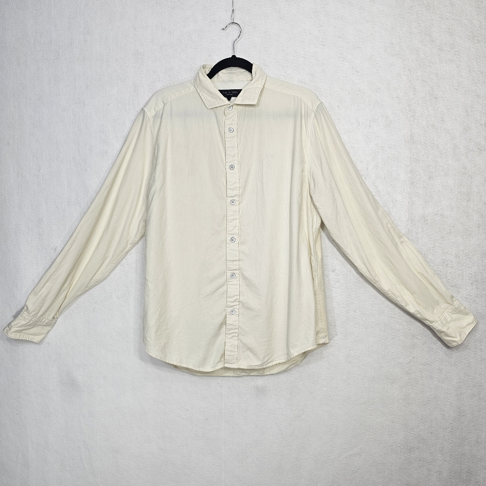 Rag & Bone Cream Fit 2 Tomlin Slim Button Front S… - image 2